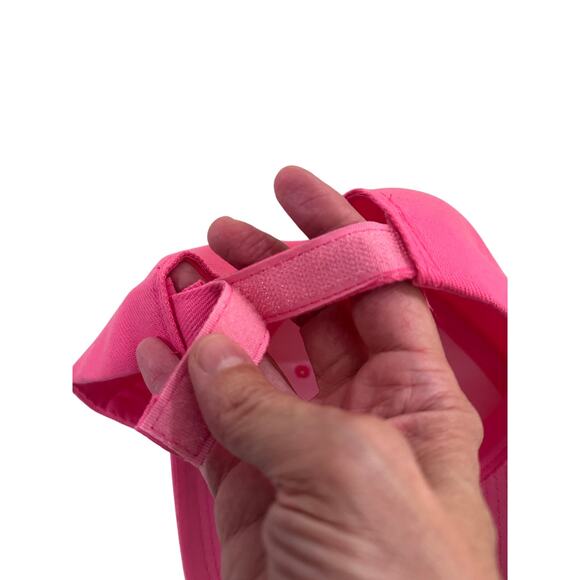 Pink Los Angeles Dodgers Cap LA Logo Hat Adjustable Hook Loop Strap NWOT - Picture 2 of 5